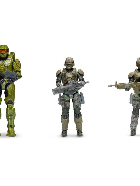 Jazwares Halo Spartan Collection - Master Chief & 2 UNSC Marines On Sale