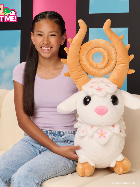 Jazwares Adopt Me! 28-Inch Goldhorn Giant Plush (Exclusive Virtual Item Included) High Quality