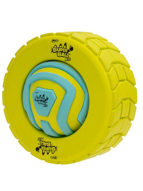 Jazwares Wham-O Pets SuperBall 3-In-1 Tire Ball Treat Puzzle Free shipping